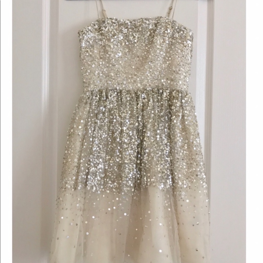 Alice + Olivia Talulah sequin party dress.